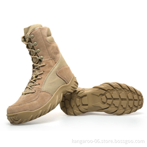 Wholesale American Steel Toe Cap Men Field Genuine Leather Boots Military KMB01X